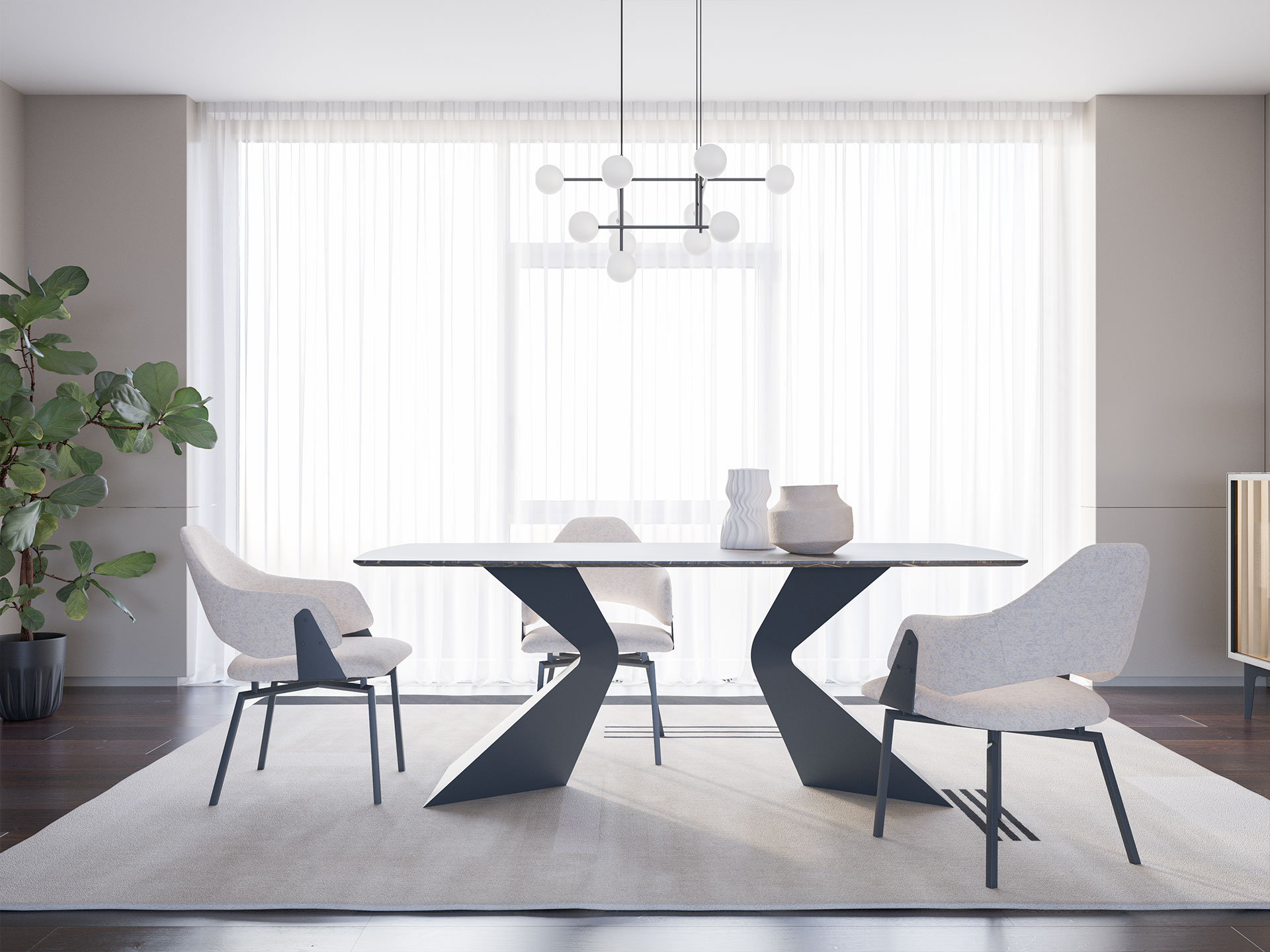 Vione Yemek Masası Takımı - Yemek Masası Takımı | Yapı Mobilya - Görsel 1